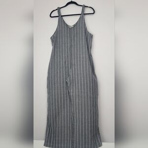 100% COTTON WOMEN'S FRANCIS CABREL LOOSE FIT STRIPED ROMPER JUMPSUIT  SIZE M